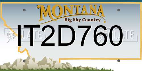 IT2D760 Montana License Plate