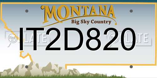 IT2D820 Montana License Plate