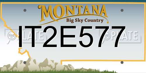 IT2E577 Montana License Plate
