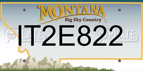IT2E822 Montana License Plate