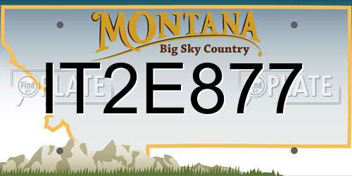 IT2E877 Montana License Plate