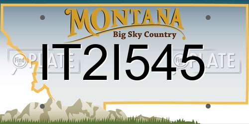 IT2I545 Montana License Plate