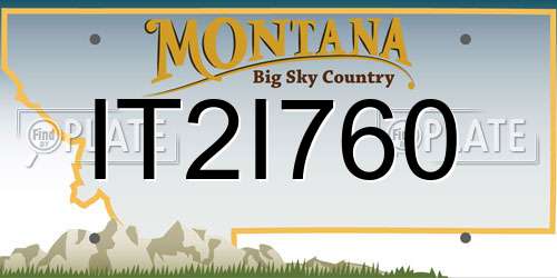 IT2I760 Montana License Plate