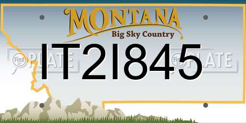IT2I845 Montana License Plate