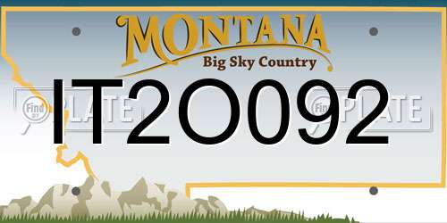 IT2O092 Montana License Plate