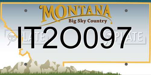 IT2O097 Montana License Plate