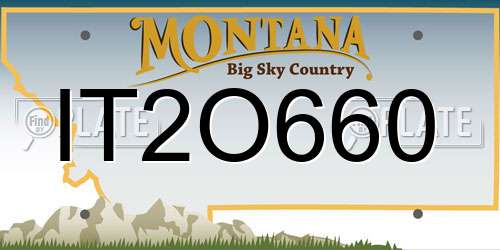 IT2O660 Montana License Plate