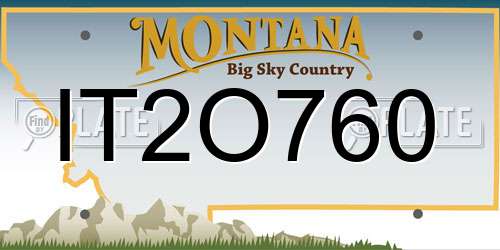 IT2O760 Montana License Plate