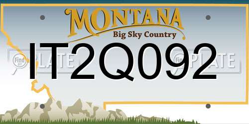 IT2Q092 Montana License Plate