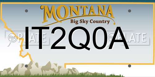 IT2Q0A Montana License Plate
