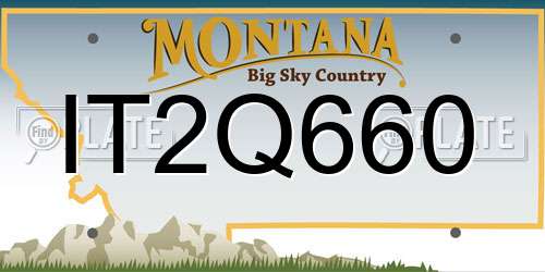 IT2Q660 Montana License Plate