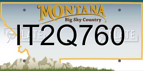 IT2Q760 Montana License Plate