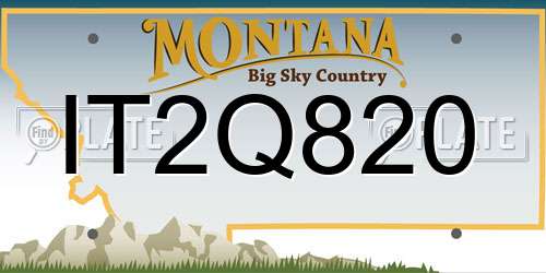 IT2Q820 Montana License Plate