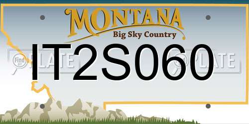IT2S060 Montana License Plate