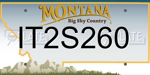IT2S260 Montana License Plate