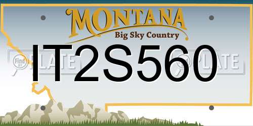 IT2S560 Montana License Plate