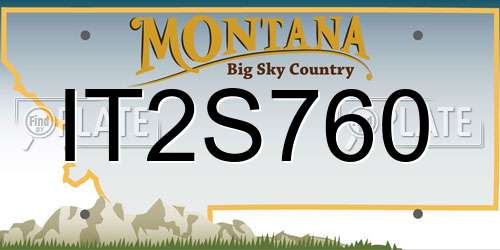 IT2S760 Montana License Plate