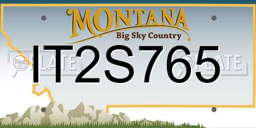 IT2S765 Montana License Plate
