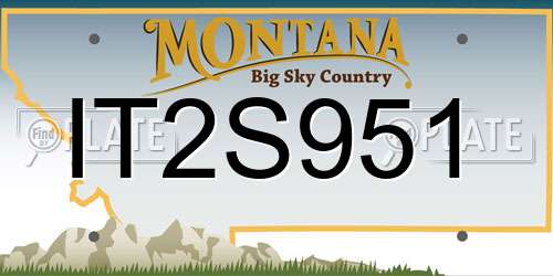 IT2S951 Montana License Plate