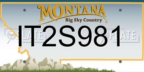 IT2S981 Montana License Plate