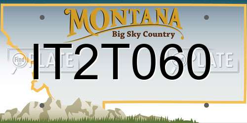 IT2T060 Montana License Plate