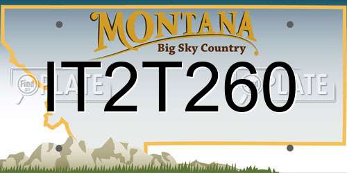 IT2T260 Montana License Plate