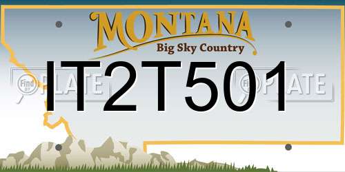 IT2T501 Montana License Plate