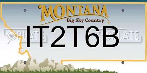IT2T6B Montana License Plate