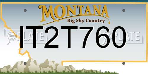 IT2T760 Montana License Plate