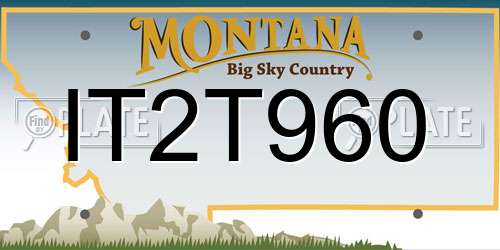 IT2T960 Montana License Plate