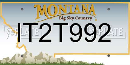 IT2T992 Montana License Plate
