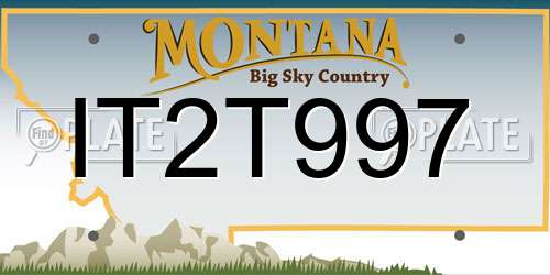 IT2T997 Montana License Plate