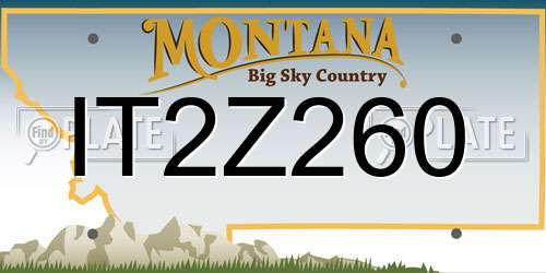 IT2Z260 Montana License Plate