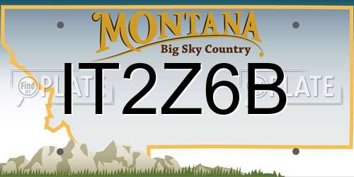 IT2Z6B Montana License Plate
