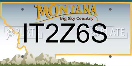 IT2Z6S Montana License Plate