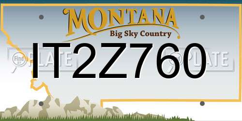 IT2Z760 Montana License Plate