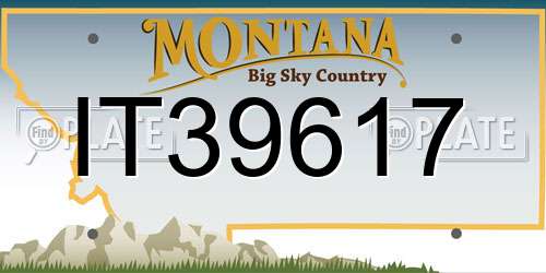 IT39617 Montana License Plate