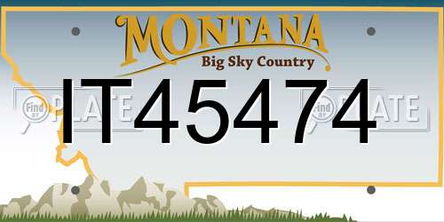 IT45474 Montana License Plate