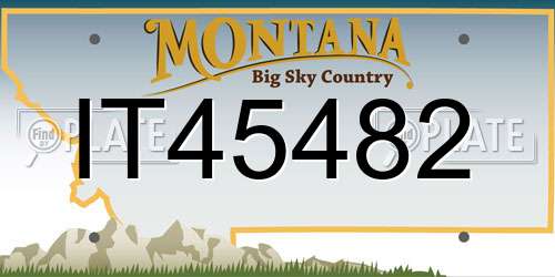 IT45482 Montana License Plate