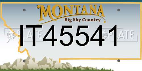 IT45541 Montana License Plate