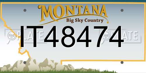 IT48474 Montana License Plate