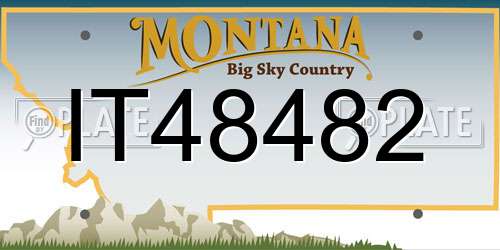 IT48482 Montana License Plate