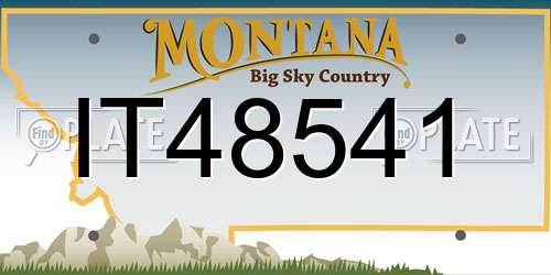 IT48541 Montana License Plate