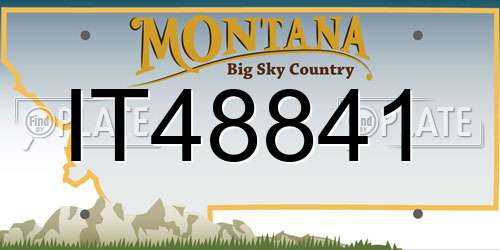 IT48841 Montana License Plate