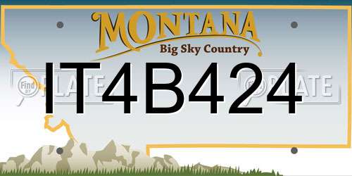 IT4B424 Montana License Plate