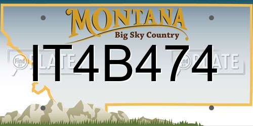 IT4B474 Montana License Plate