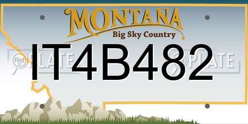 IT4B482 Montana License Plate