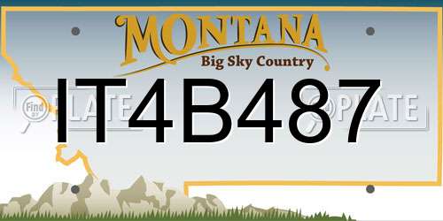 IT4B487 Montana License Plate