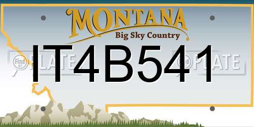 IT4B541 Montana License Plate