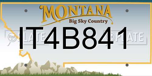 IT4B841 Montana License Plate